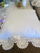 Pottery Barn Square Feather Down Pillow Insert 20x20 EUC