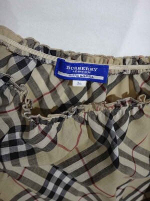 BURBERRY BLUE LABEL ミドル丈 ベージュノバチェック 38 BURBERRY BLUE LABEL ノバチェック シャツ 38 ベージュ｜Yahoo!フリマ