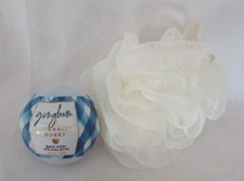 Bath  Body Works BATH FIZZY with shea butter GINGHAM with small cream LOOFAH