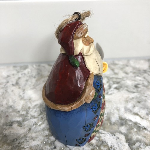 Jim Shore Santa Claus w Bell Ornament Heartwood Creek Christmas Enesco 2002 - Picture 2 of 5