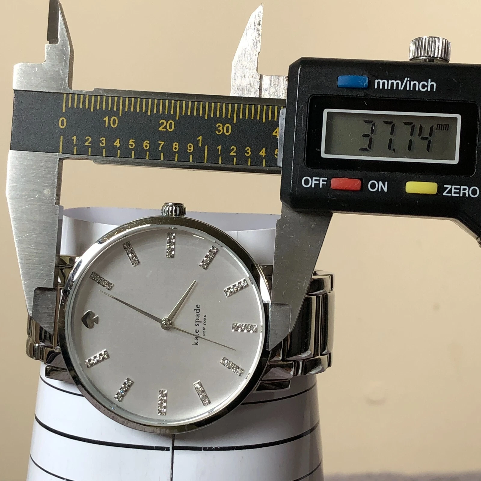 Orologio Kate Spade New York Gramercy Donna 0095 Vestito Tono Argento Quarzo 5 3 4"