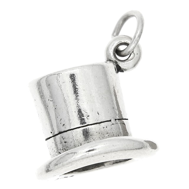 STERLING SILVER TOP HAT CHARM/PENDANT eBay