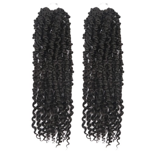 2er Pack Passion Twist gehäkeltes Haar 18 Zoll natürlich schwarz vorgedreht lange Leidenschaft  - Bild 1 von 6
