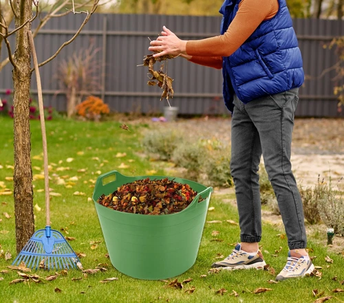75L Flexi Tub Plastic Trug Bucket Garden Flexible Storage Container, Lime Green - Picture 2 of 14