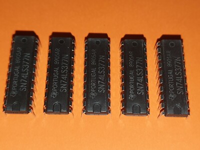 5x 74LS377N OCTAL D-FLIP FLOP Texas Instruments DIP-20