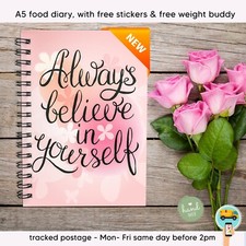 A5 FOOD DIARY SLIMMING & WEIGHT LOSS DIET PLANNER LOG JOURNAL TRACKER GIFT X C20