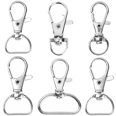 30 Metal Lobster Claw Clasps Swivel Trigger Snap Hooks For Paracord Keychain Bag
