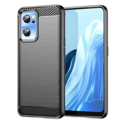 Hülle für OnePlus Nord CE 2 5G Handy Cover Silikon Case Bumper Carbonfarben
