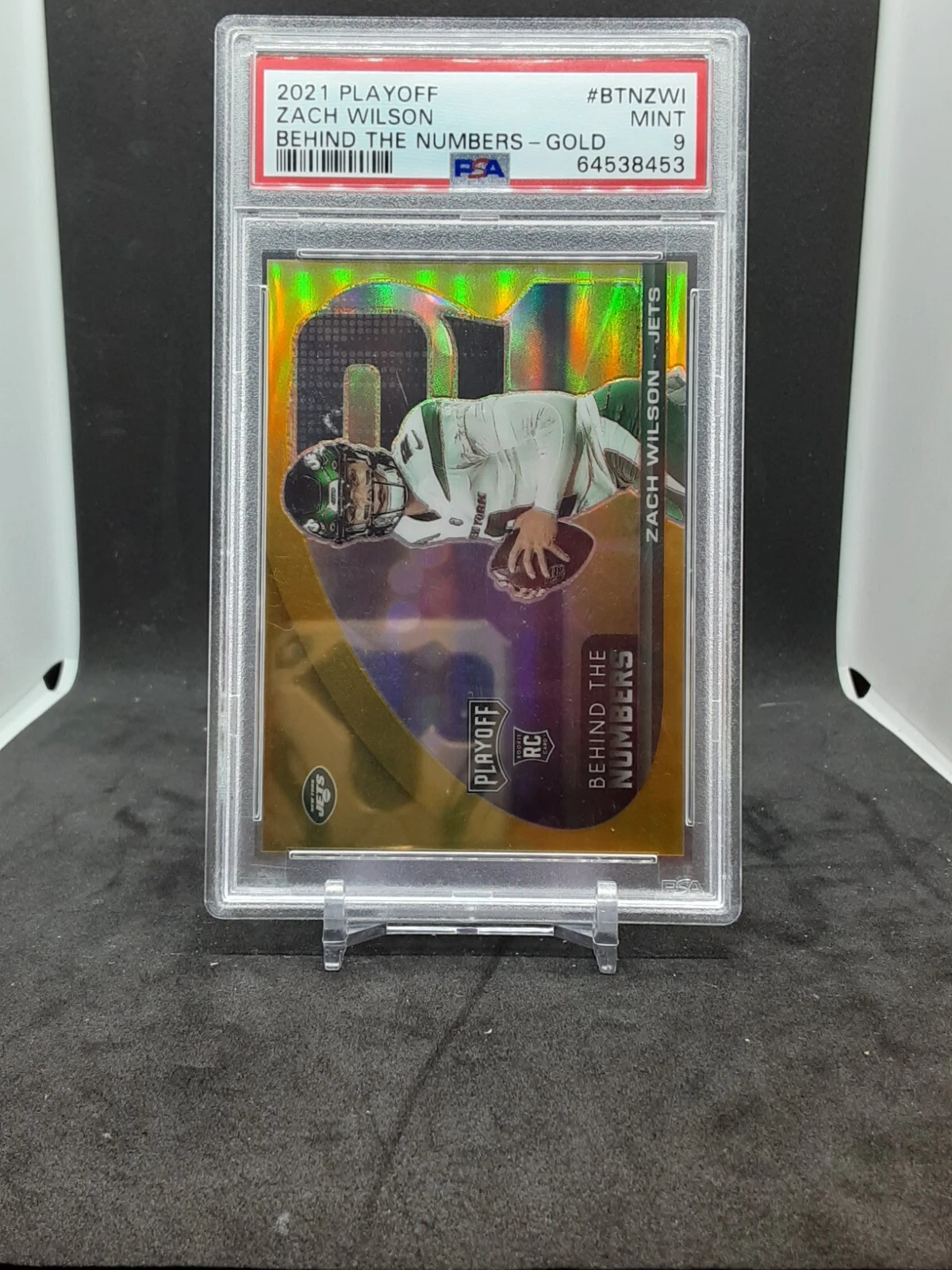 Zach Wilson Panini Playoff Behind the Numbers #BTNZWI Gold