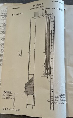 1884 Secretary of Navy Document Torpedo Boat Machinery Destroyer Diagrams