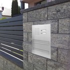 BRIEFKASTENANLAGE MAUERDURCHWURF BRIEFKASTEN ◎ KLINGEL EDELSTAHL █▬█ █ ▀█▀