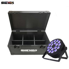 SHEHDS 6in1 Flightcase For 18x18W RGBWA UV LED Flat Par Light
