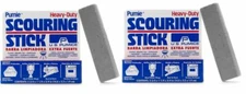 2 pack PUMIE PUMICE heavy duty SCOURING STICK BAR for cleaning toilets
