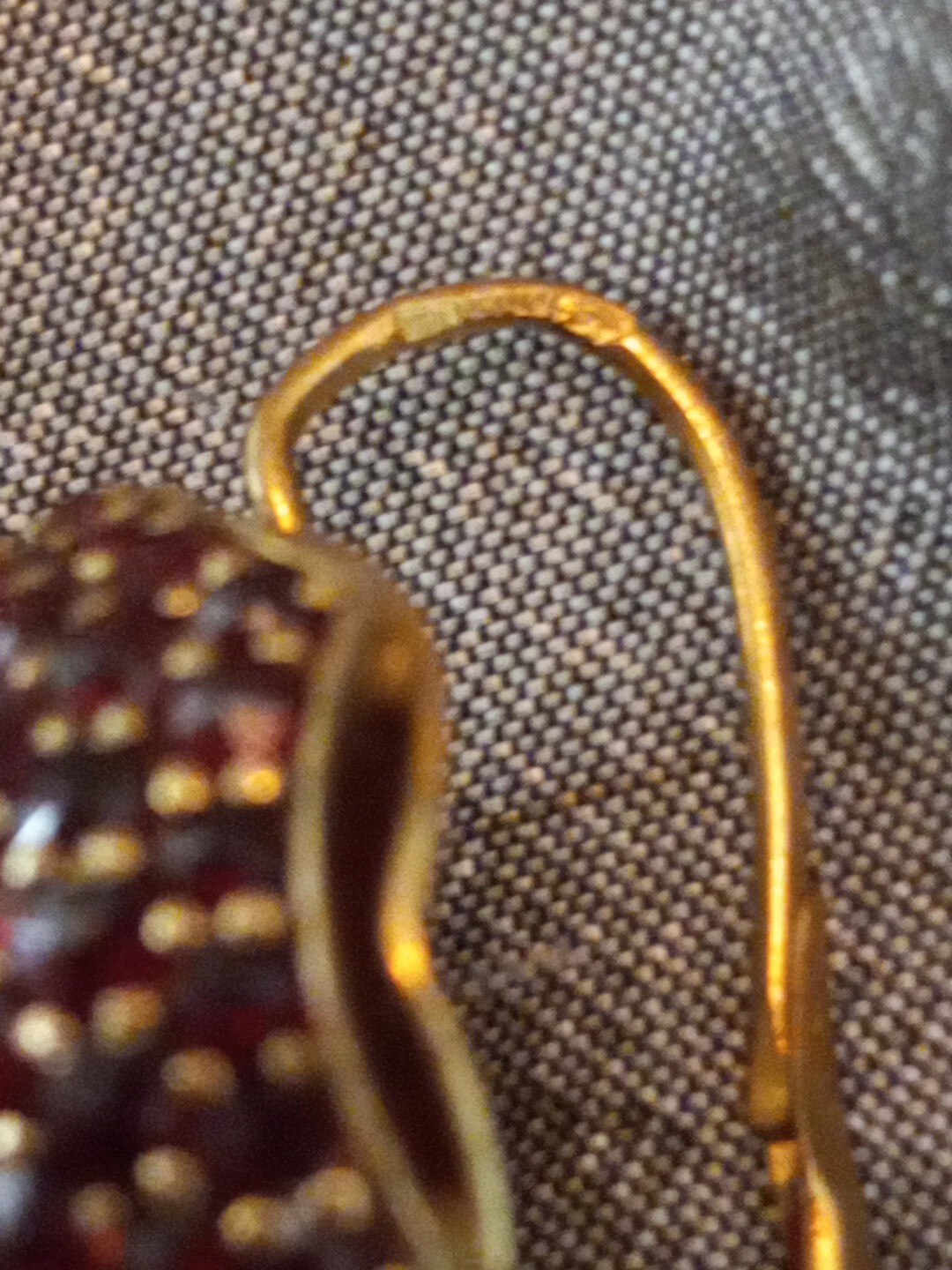 RED PAVE EARRINGS - image 4