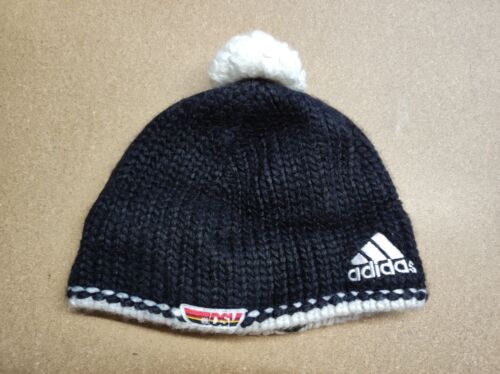 Adidas DSV Beanie Hat Size S-M Thermal Pom Lined Black German Ski Association - Picture 1 of 10