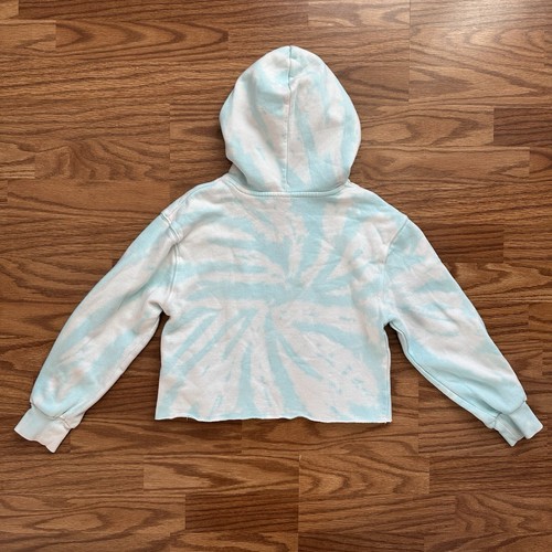 Art Class Girls Medium 7-8 Hoodie Pullover Crop Sweatshirt Blue White Swirl EUC! - Picture 8 of 8