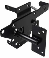 Gate latch for wooden fence heavy duty post mount automatic gravity lever spring
