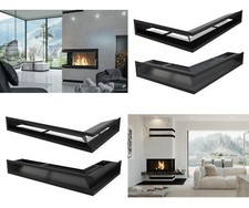 Kamin Luftgitter Warmluftgitter Luftleiste Links Rechts Eck Schwarz 600x400x90