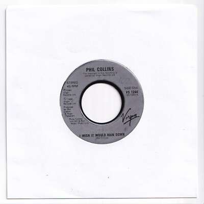 (AI81) Phil Collins, I Wish It Would Rain Down - 1990 - 7 inch vinyl