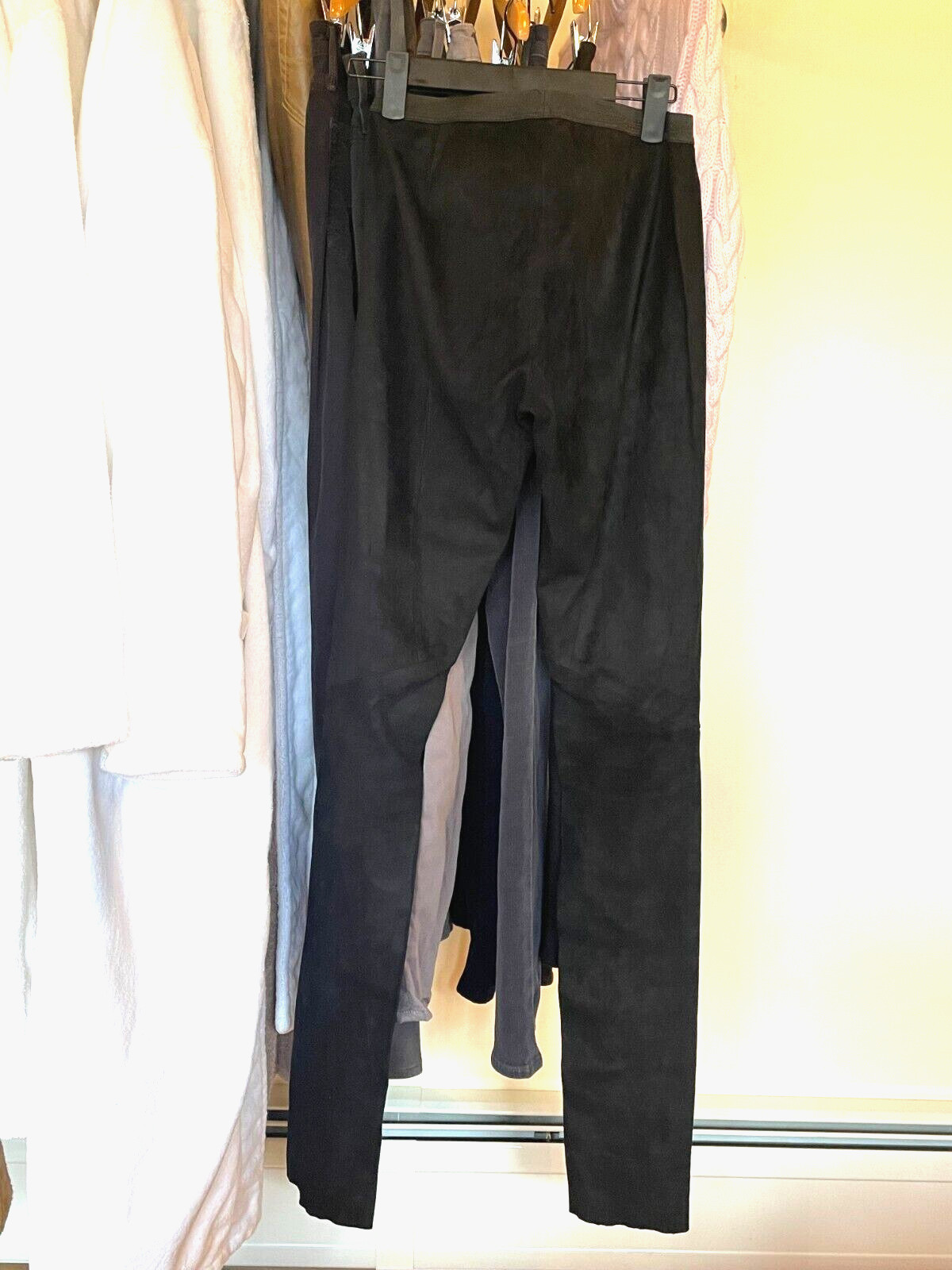 NILI LOTAN 100percent Genuine Suede Leather Pant SM/MED 27" Waist 33" Inseam image 7