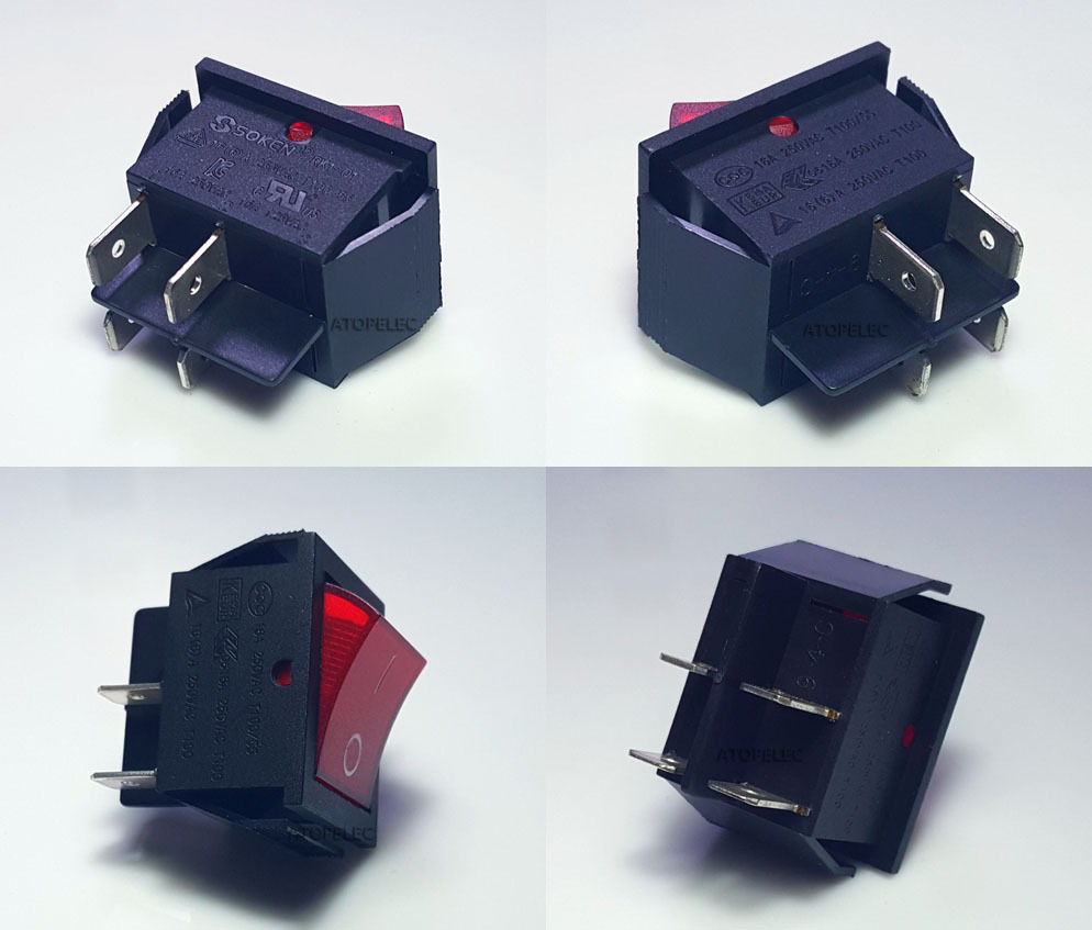Interruptor De Encendido/apagado Dpst 16a 250v Ac 20a 125v