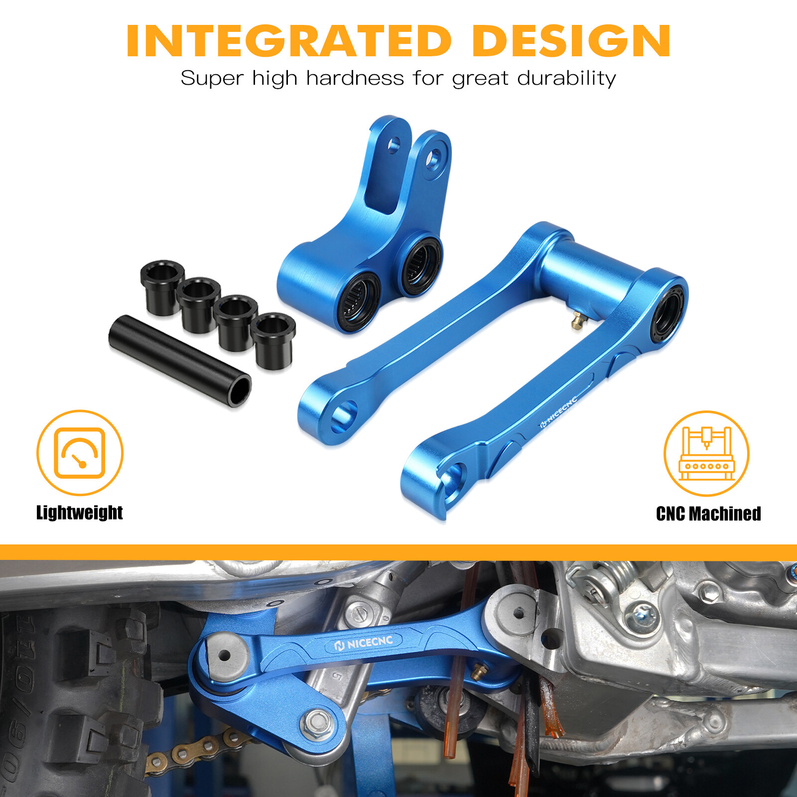 CNC Rear Shock Suspension Lowering Link 1.5'' For Yamaha YZ125 YZ250