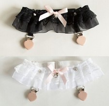 Women Hen night Party Bride Wedding Gothic Lace Garter Suspender Belt Heart Clip