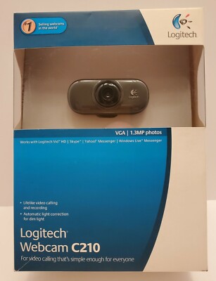 Logitech C210 Web Cam NEW!  720p 1.3MP Photo built in noise-cancelling mic 