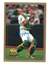 A.J. Hinch Signed Autographed 1998 Topps Card Oakland A's Houston Astros