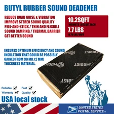 MODIGT 10 SqFt Butyl Rubber Sound Deadener Material Bulk Car Kit 79mil Deadener
