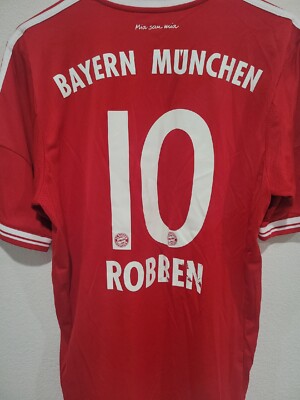 BAYERN MUNICH 2013/2014 HOME FOOTBALL SHIRT #10 Robben ADIDAS
