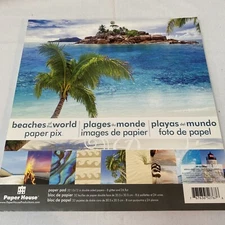 Paper House Beaches Of The World Paper Pic Double Side Prints 32 Pages 12” X 12”