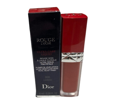 NIB CHRISTIAN DIOR ROUGE DIOR ULTRA CARE LIQUID LIPTICK 0.20 OZ - 808 CARESS