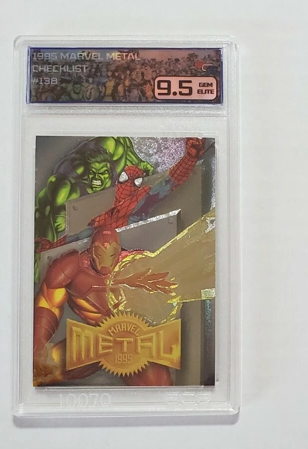 Lista de verificación de metal Marvel 1995 Hulk Spider-Man Iron Man #138 ECG 9,5 gema como nueva 💎 Foto 4 de 4