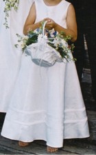 Oleg Cassini Off White/Ivory Wedding Pageant Communion Flower Girl Dress Size 6