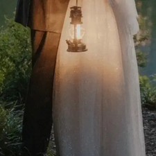 White Paper Dress with Shine Overlay, Wedding or Event Dress