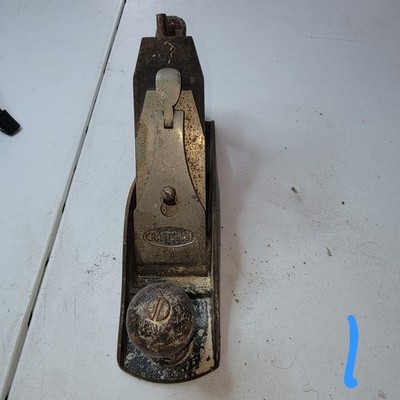 Craftsman Bench Plane 11 in Metal & Wood Hand Plane Brown/Silver