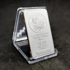 1 oz Sunshine Minting Silver Bar – .999 Fine Sealed Bullion – Troy Ounce 6.98 per troy oz