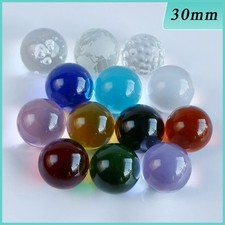 30mm Crystal Glass Beads Marbles Colorful Ball Decorative Sphere DIY Toy Game