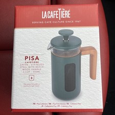 Image of La Cafetière Pisa 3 cup cafetiere french press green stainless brand new in box