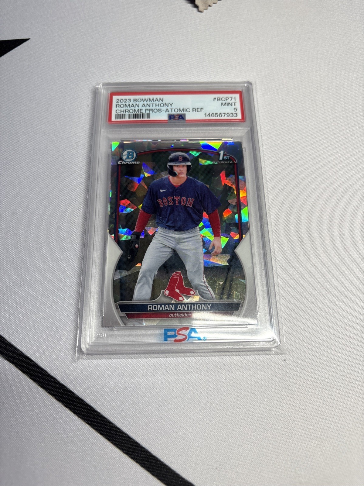 2023 Bowman - Chrome Prospects Roman Anthony #BCP-71 Atomic Refractor psa 9