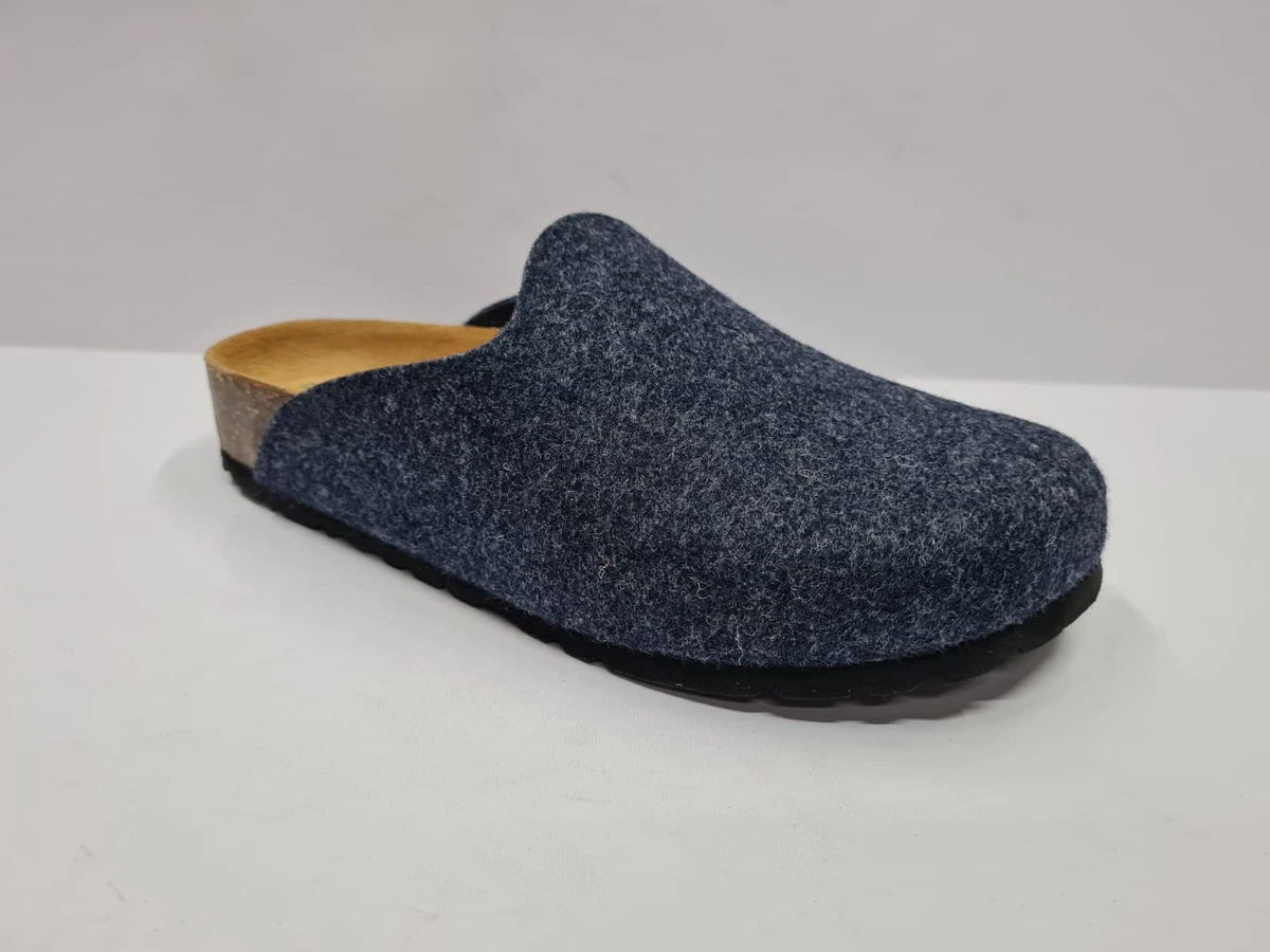 Pantofole Da Uomo In Feltro Tuf Con Plantare In Sughero - Vegan, Da 46 EU, Prodotte In UE, Suola EVA Per Esterni