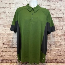 North End Sport Men’s Fern Carbon Cool Logik Performance Polo Shirt Size XL