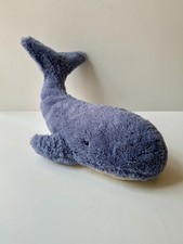 Jellycat Wilbur Whale Blue Soft Toy Plush Medium 37cm - RETIRED - Good Condition