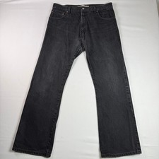 Levis 517 Mens Faded Black Boot Cut Jeans Vintage Y2K 36x30 Cotton Mexico