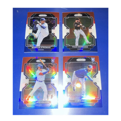 Panini Prizm Rookie Card 4 Lot - Stroman Moncada Deichmann Abbott Chicago Cubs
