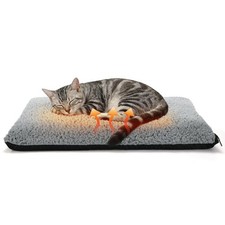 1.6'' Thick Self-Warming Cat Bed - Pet Safe Non-Electric, Washable Pet Heat...