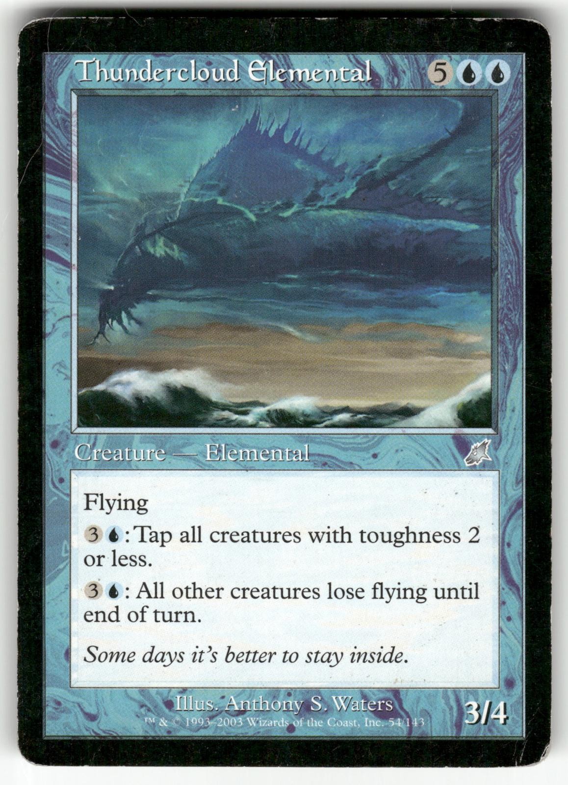 Thundercloud Elemental 54Scourge Magic: The Gathering MP