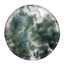 Natural Green Moss Agate 27x27x4 mm Round Shape Polished Gemstone LS02053-31