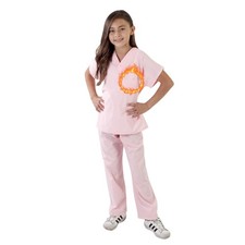 M M SCRUBS Kids Super Soft Scrub Set - Children Dress-Up/Role Play 8/10, Pink 